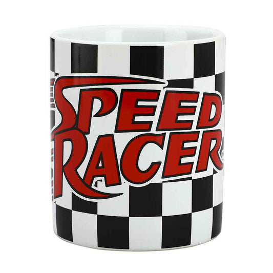 Speed Racer Black & White Checkered Flag Ceramic Mug 16Oz