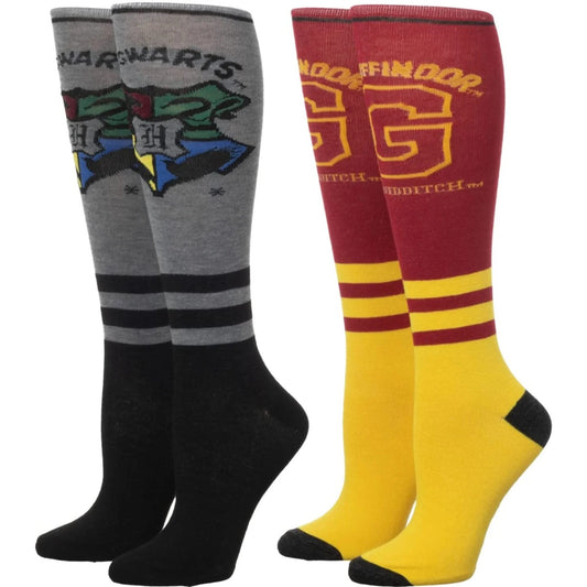 Harry Potter Gryffindor Hogwarts 2-Pair Pack of Knee High Socks